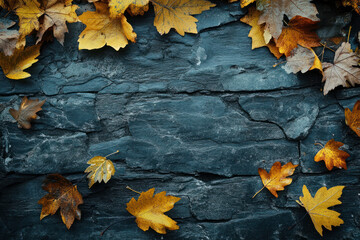  Verwittertes Holz mit Laub,  Weathered wood with foliage