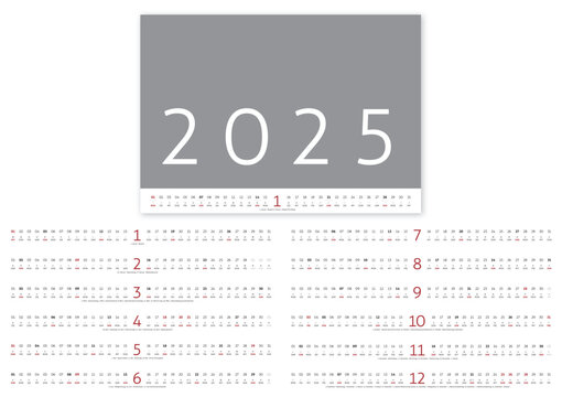 Kalendarium 2025 Kalender Deutschland Fotokalender