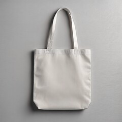 Blank White fabric tote bag with handle mockup canvas.Reusable eco friendly shopping bag to branding