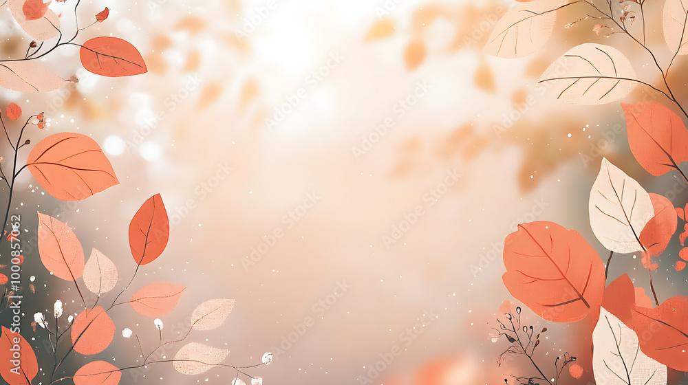 Canvas Prints beautiful autumn background card with copy space