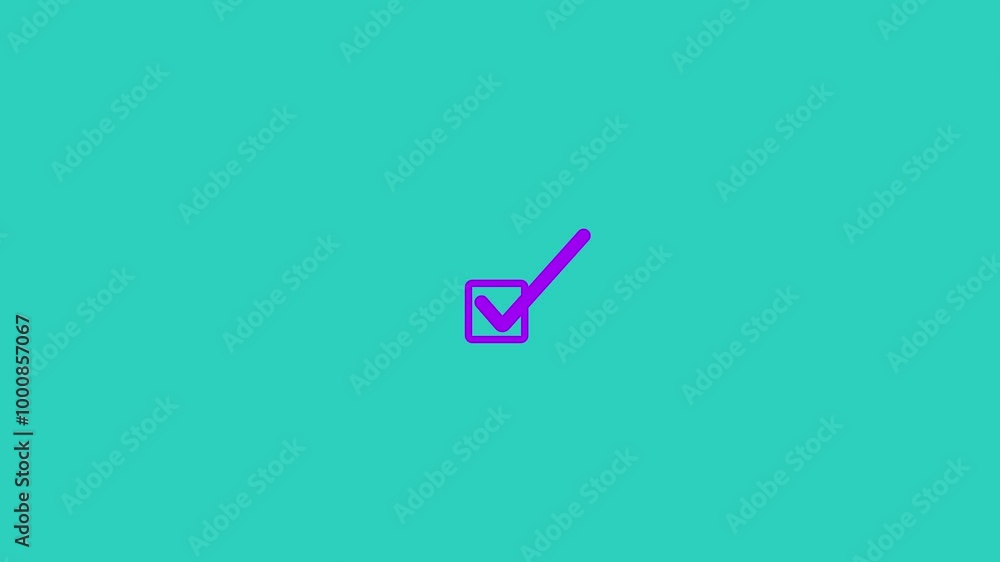 Poster . correct check mark symbol. yes sign. correct vote icon on white background. animated green tick wi