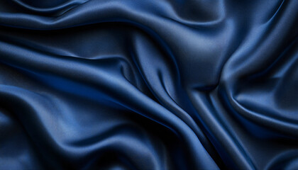 Fototapeta premium Close-up of flowing, luxurious silk fabric in rich colors like deep red or royal blue, creating a smooth and elegant texture