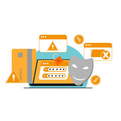 Cyber ​​security vector illustration concept. Data security, protected access control, privacy data protection. For web pages, web banners, infographics, resistance images. part 1
