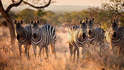Fototapeta premium Plains zebras in Kruger National Park