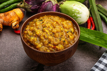 Indian cuisine Dal Tadka soup
