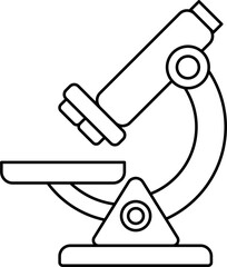 Microscope icon outline illustration vector