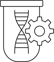 Genetic engineering icon outline illustration vector
