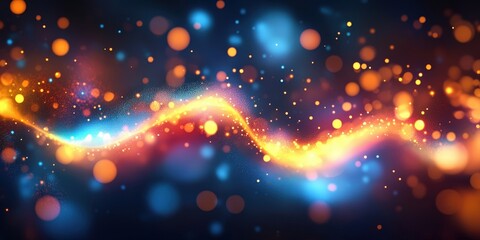 Fototapeta premium Glowing Abstract Light Waves Background