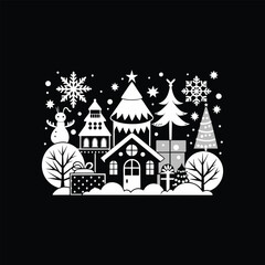 Fototapeta premium Christmas Icons Celebrate the Season with Festive Vector Designs and Logos