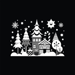 Christmas Icons Celebrate the Season with Festive Vector Designs and Logos