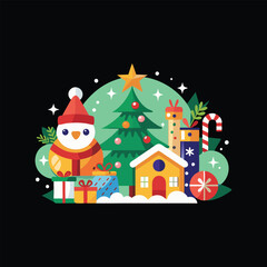 Christmas Icons Celebrate the Season with Festive Vector Designs and Logos