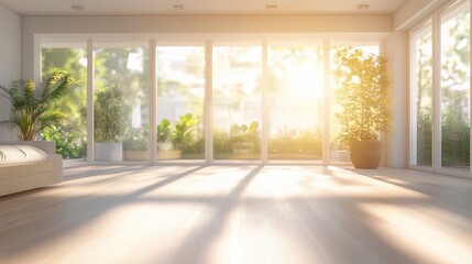 Bright and Airy Living Space with Garden View