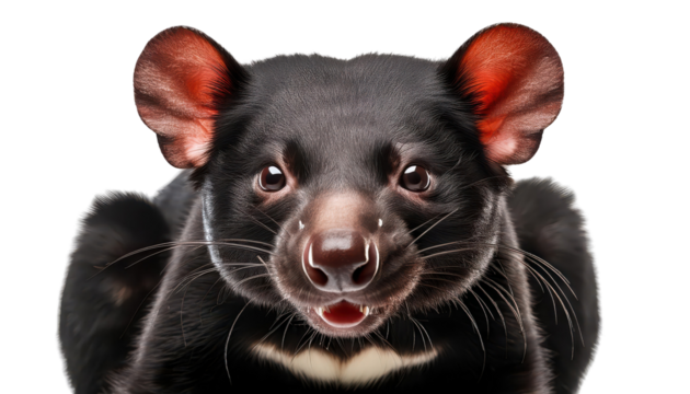 Cute Tasmanian devil on white background transparent