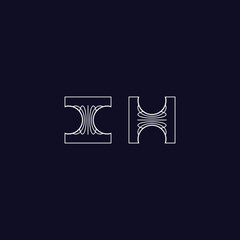 abstract magnetic wave field logo
