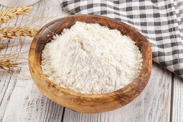 Wheat flour heap for bake