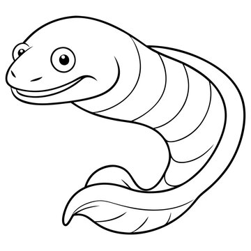 recommend clip art: Smiling Eel Cartoon Illustration 
