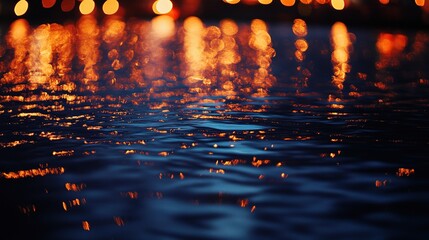 Soft Reflections on Water at Night
