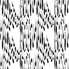 Seamless abstract textured pattern. Simple background with black, white texture. Digital brush strokes. Lines. Design for textile fabrics, wrapping paper, background, wallpaper, cover.