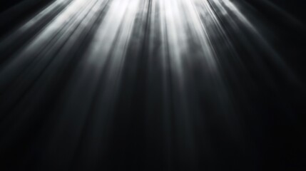 Light Rays Shining Through Dark Background