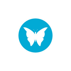Simple butterfly logo icon isolated on transparent background