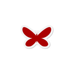 Fototapeta premium Butterflies sticker icon isolated on transparent background