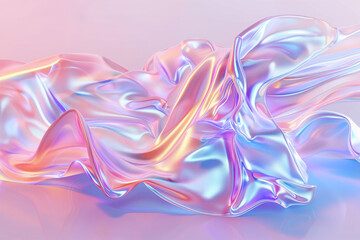 Fototapeta premium Abstract Holo Liquid, Generative AI