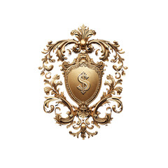 Ornate dollar sign frame, 