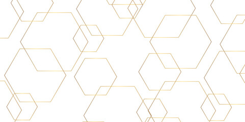 Hexagon geometric on a white background. Geometric abstract background with simple Hexagon elements. clean and modern science chemical theme background. hexagon geometric pattern vector illustration