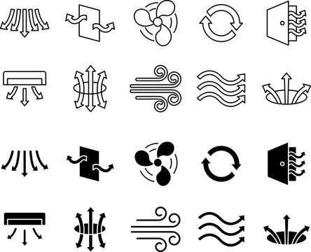 airflow icon set