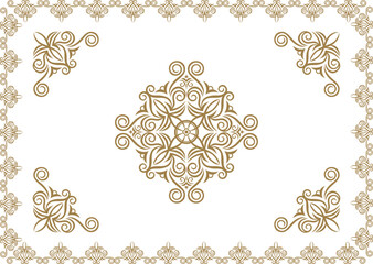 クラシックでエレガントでゴージャスな飾り枠　フレーム　金赤