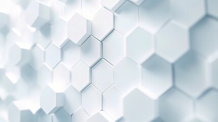 Naklejka premium Abstract White Hexagonal Pattern Background