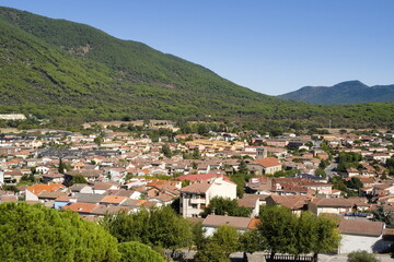 Fototapeta premium view of the village of la adrada in the spanish province of avila