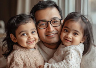 A happy family concept. Generative AI