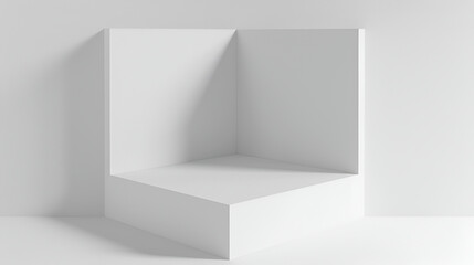 empty white box on black