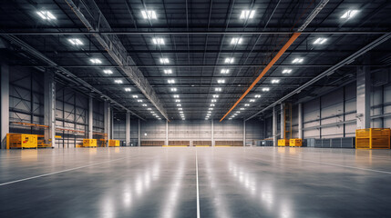 Large modern empty storehouse