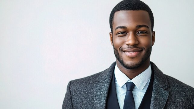 Confident Businessman in Formal Attire Smiling