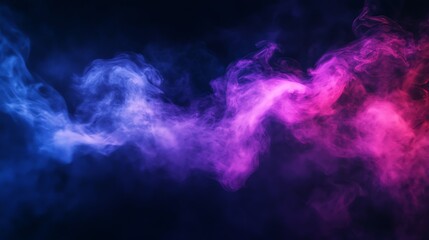 Fototapeta premium Abstract colorful smoke with red, pink and blue swirls.