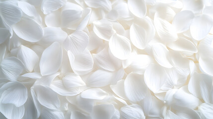 Simple background of soft white flower petals for weddings, or other peaceful or serene backgrounds.