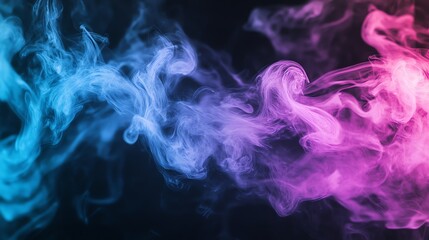 Obraz premium Abstract colorful smoke with red, pink and blue swirls.