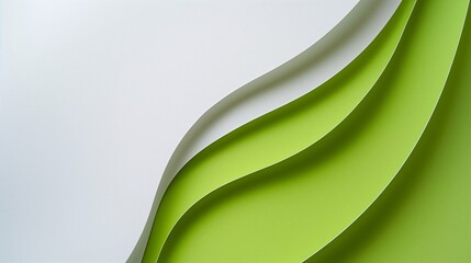 Obraz premium Fresh lime green and pure white paper texture, creating a clean and vibrant abstract background with a hint of spring freshness.