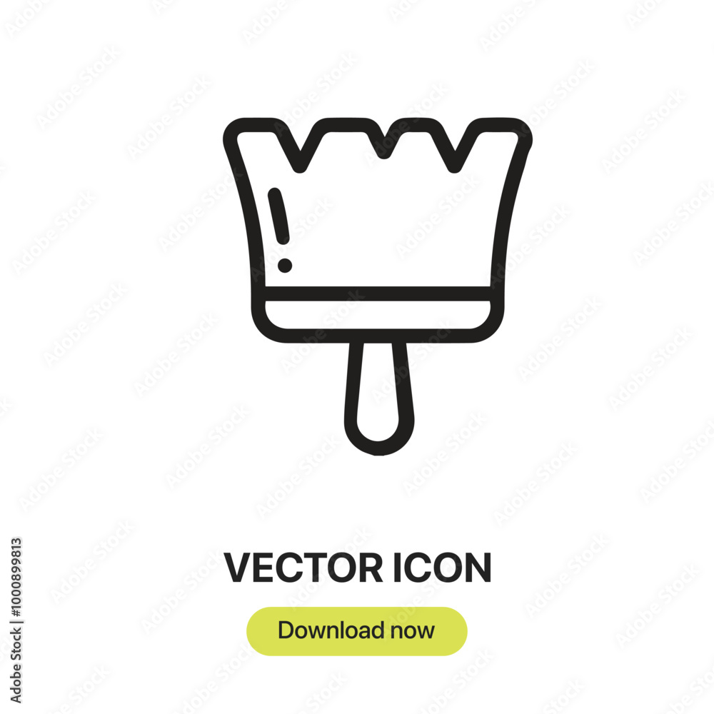 Poster brush icon vector. linear-style sign for mobile concept and web design. brush symbol illustration. p