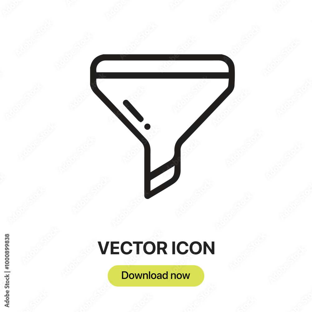 Poster filter icon vector. linear-style sign for mobile concept and web design. filter symbol illustration.