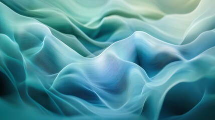 Fototapeta premium High-Resolution Abstract Design Emphasizing Fluid Movement and Repetition | Soothing Blues and Greens -- 16:9
