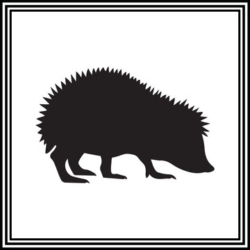 recommend clip art: Hedgehog silhouette illustration, wildlife animal