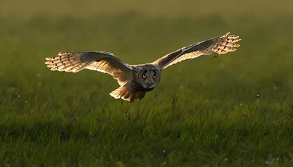 Owl Hunting in Twilight
