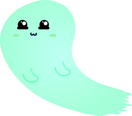 cute ghost cartoon , halloween