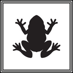 Frog logo illustration on white background