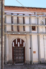 S. Anna Church Facade with Antiseismic Support Structure in Borbona, Italy