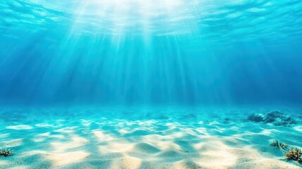 Fototapeta premium A powerful underwater current pulling sand and marine life along the ocean floor, ocean current power, underwater force