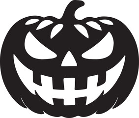 Silhouette of a grinning jack-o-lantern